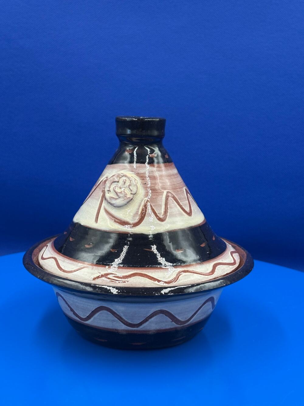 Moroccan Ceramic Earthenware Tagine Small Cooking Serving Vessel